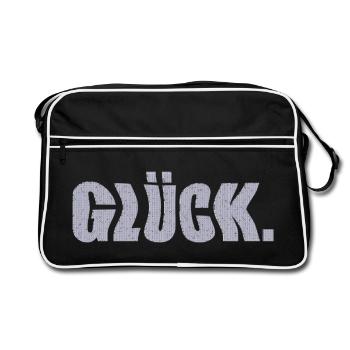 glück - Retro Tasche - Schwarz/Weiß - Vorne