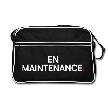 En maintenance humour travail minimal - Sac Retro - noir/blanc - Devant