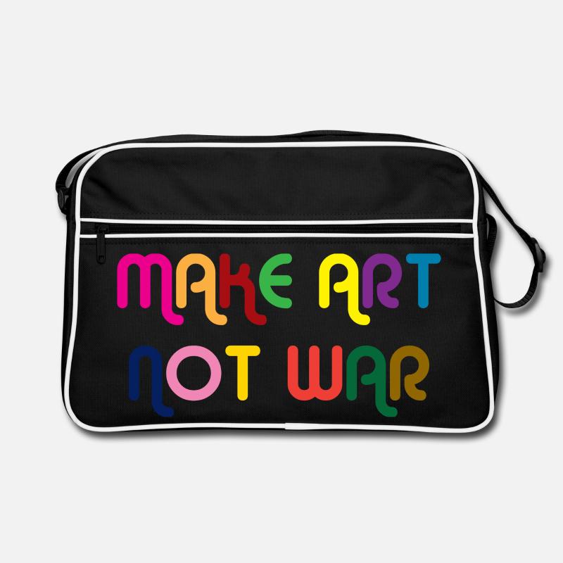 Make Art Not War Sac Retro