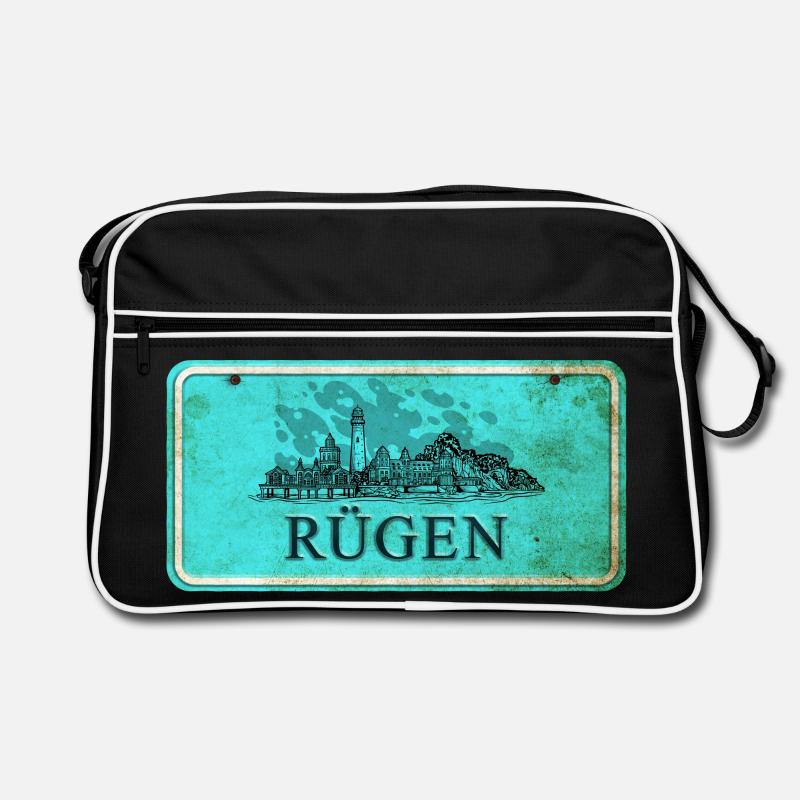 Rügen Vintage Schild Retro Tasche