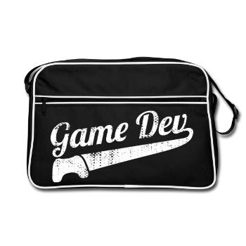 Développeur de jeux - Sac Retro - noir/blanc - Devant