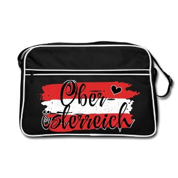Flag Austria Upper Austria - Retro Bag - black/white - Front