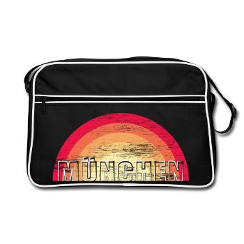 Munich - Vintage Logo - Sunset MUNICH - Retro Bag - black/white - Front