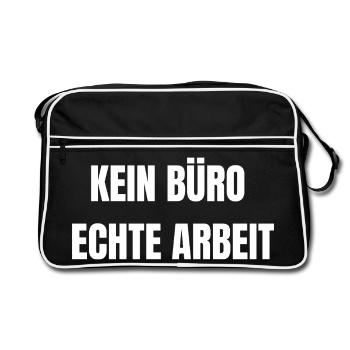 Pas de travail réel de bureau | Chemise Artisanale - Sac Retro - noir/blanc - Devant