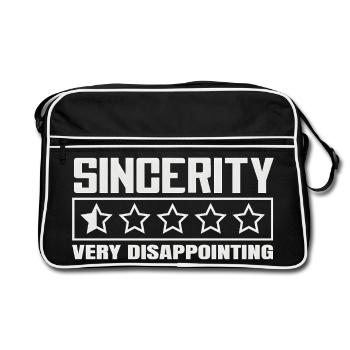 Critique de Sincerity 1 étoile : Conception sarcasme - Sac Retro - noir/blanc - Devant