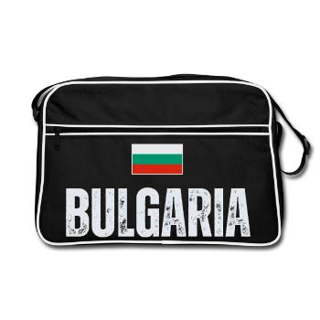 Drapeau bulgare, patriote bulgare - Sac Retro - noir/blanc - Devant