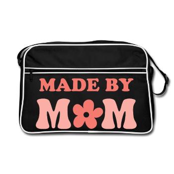 Fabriqué par le logo floral du MoM - Sac Retro - noir/blanc - Devant