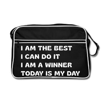 Affirmations puissantes - Sac Retro - noir/blanc - Devant