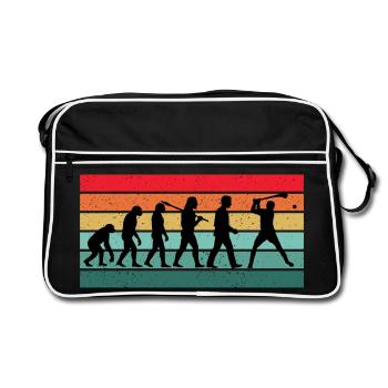 Joueur de hurling Entraîneur Équipe Drôle Cadeau des Hurlers - Sac Retro - noir/blanc - Devant