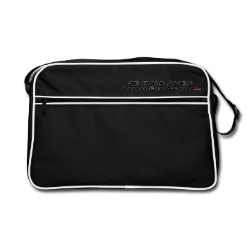 Ich trinke in Maßen - Retro Tasche - Schwarz/Weiß - Vorne