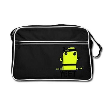 Monstrosität - YEET Design - Retro Tasche - Schwarz/Weiß - Vorne