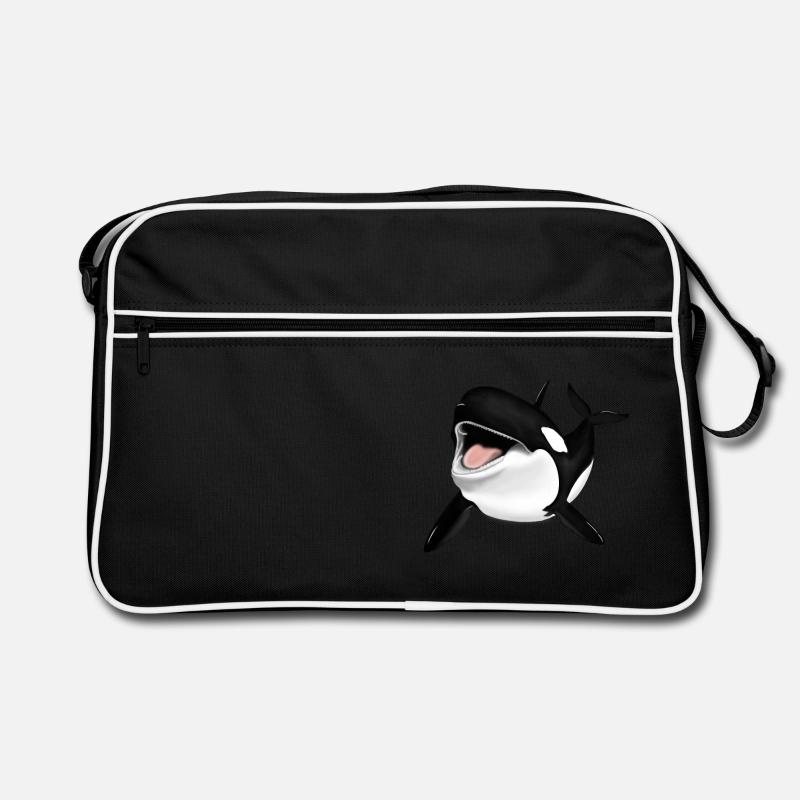 Orca - Retro Tasche - Schwarz/Weiß