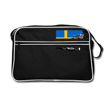 Speedway - Sweden Flag - Sac Retro - noir/blanc - Devant