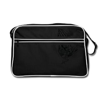 Praying Rosary Praying Praying Hands Rosary God - Retro Bag - black/white - Front