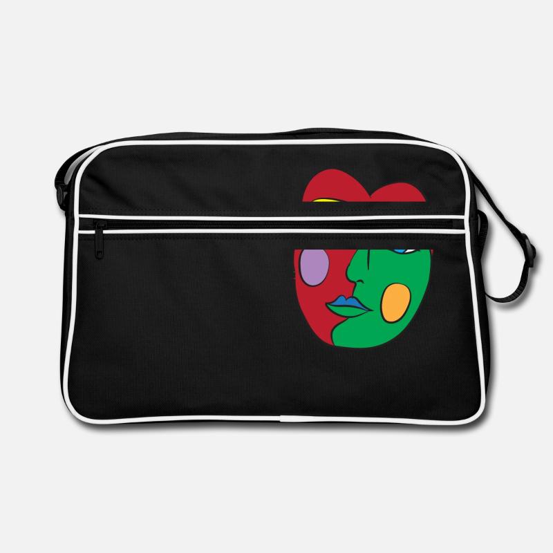 Abstract stylish art / cool face gift Retro Bag