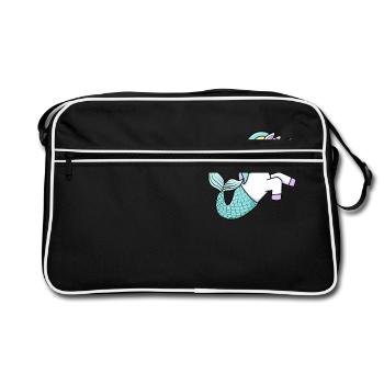 Licorne sirène - Sac Retro - noir/blanc - Devant