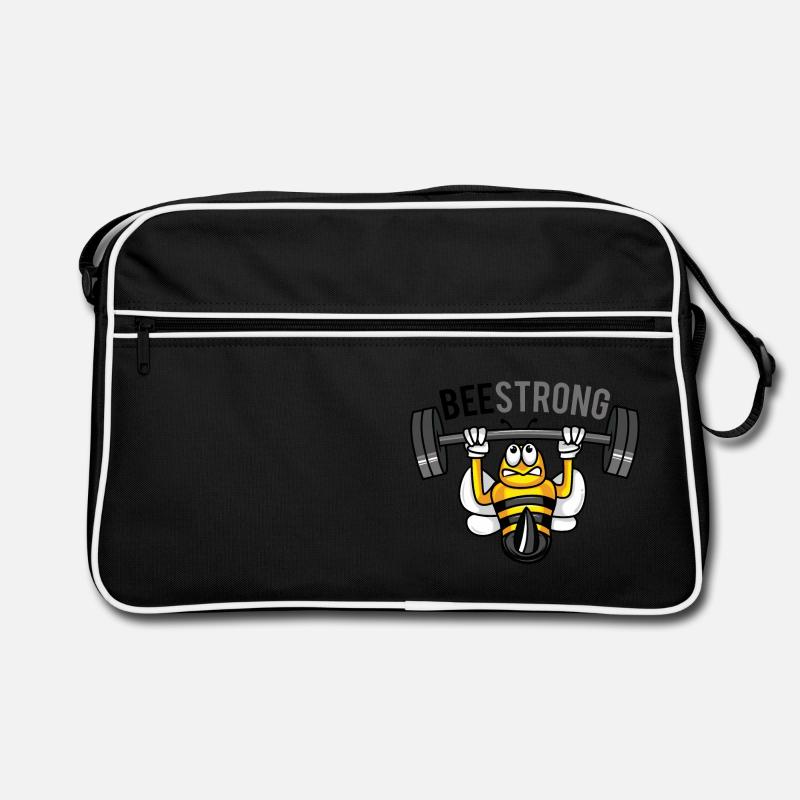 Be strong like a bee BEE STRONG Sport Workout Retro Bag