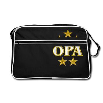 5 étoiles OPA en or - Sac Retro - noir/blanc - Devant