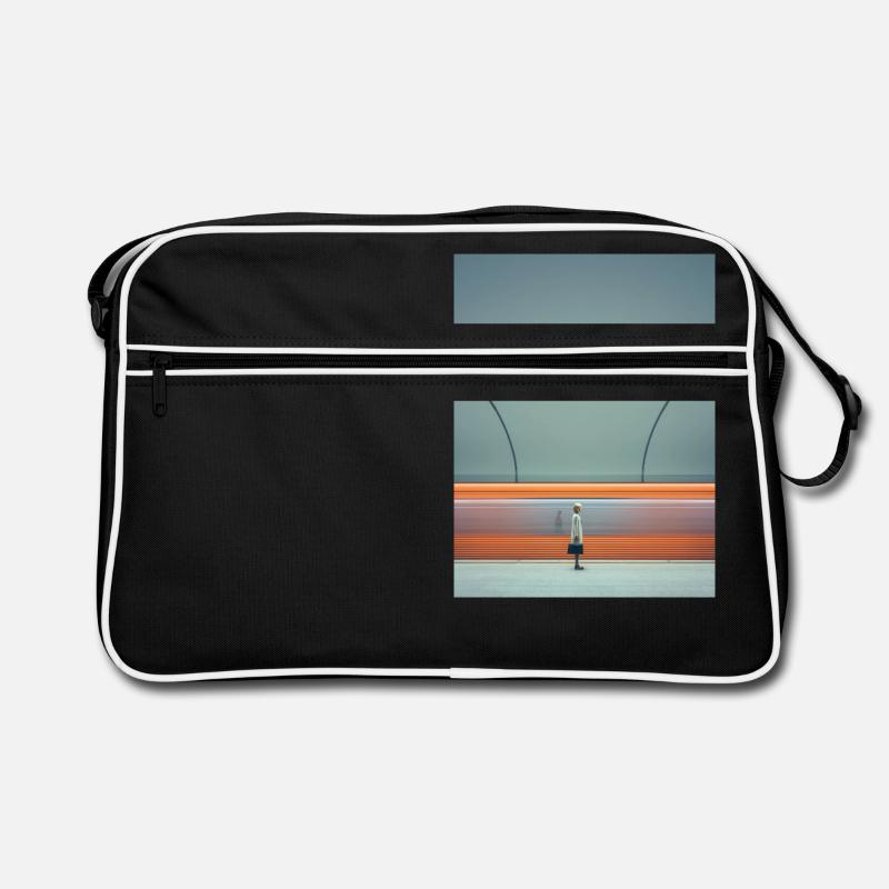 Plattform als Orange Retro Tasche