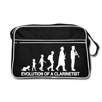 Development of a clarinetist - Retro Bag - black/white - Front