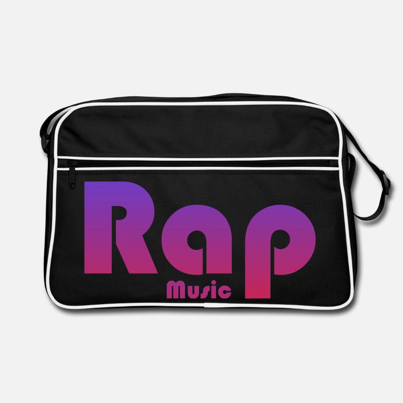 Lebendiges Textdesign Rap Musik Retro Tasche