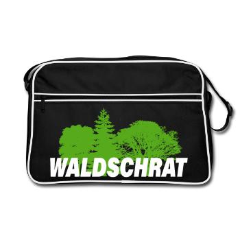 WALDSCHRAT - Retro Tasche - Schwarz/Weiß - Vorne