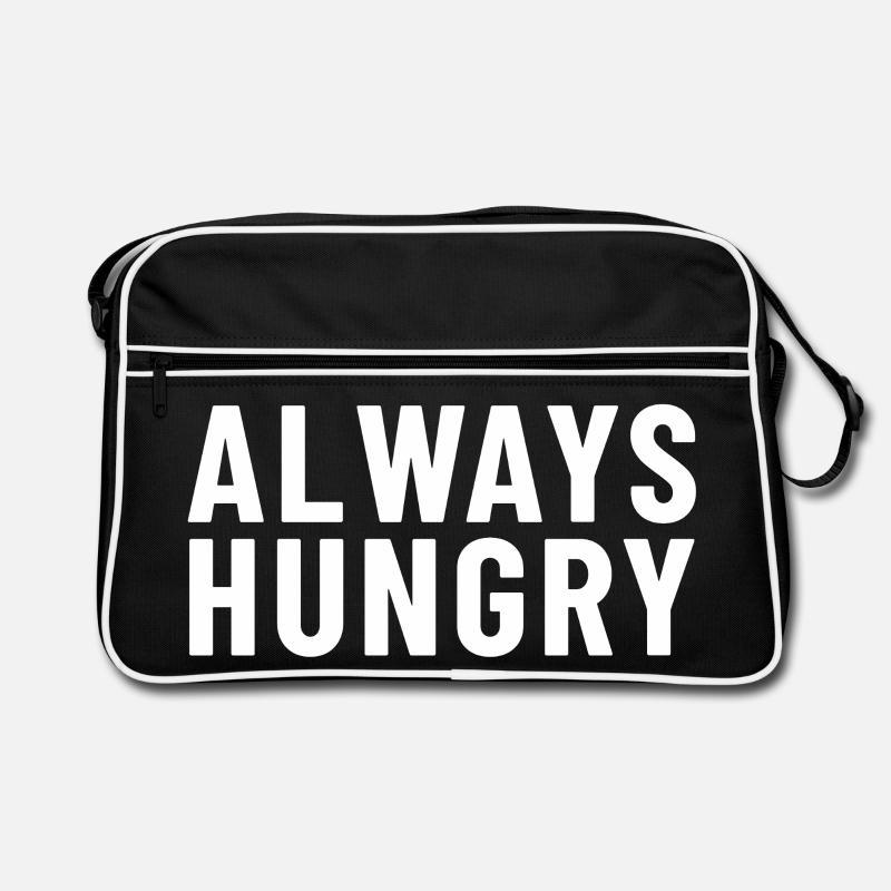 Immer hungrig Retro Tasche
