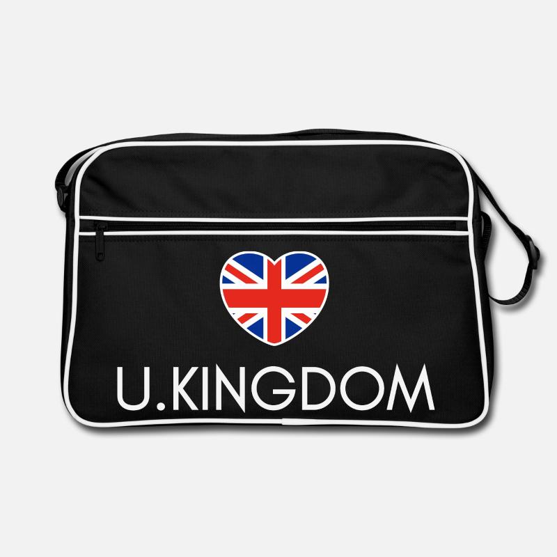 Cœur avec drapeau britannique Sac Retro