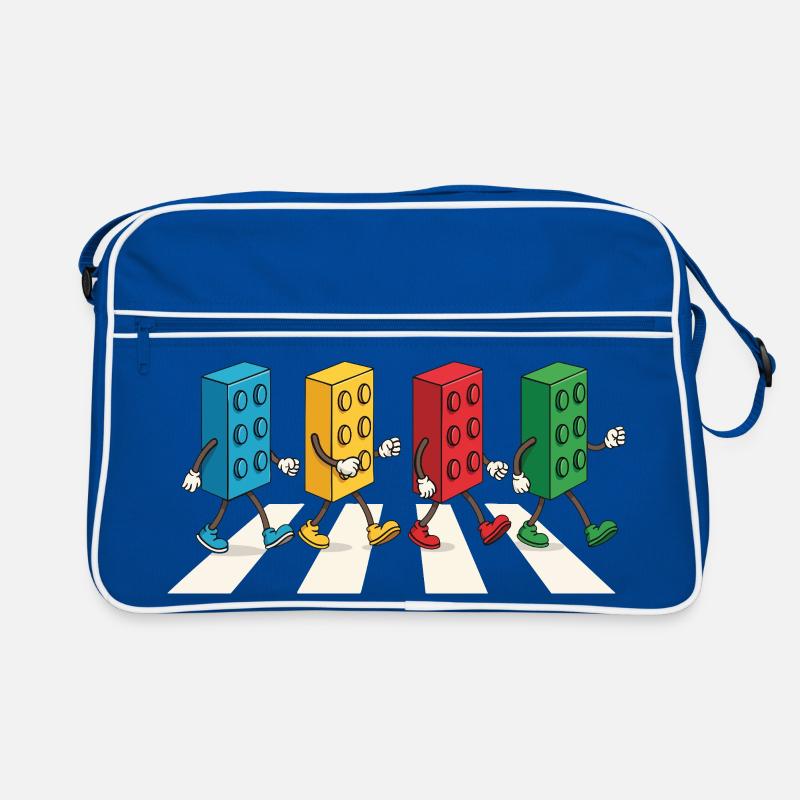 Zebra Made Of Bricks Creative Block Builder Retro Tasche