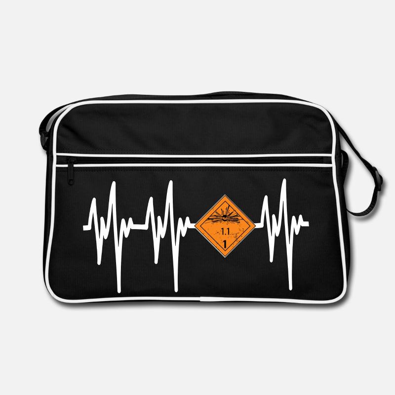 Heartbeat Pyro Danger Retro Tasche