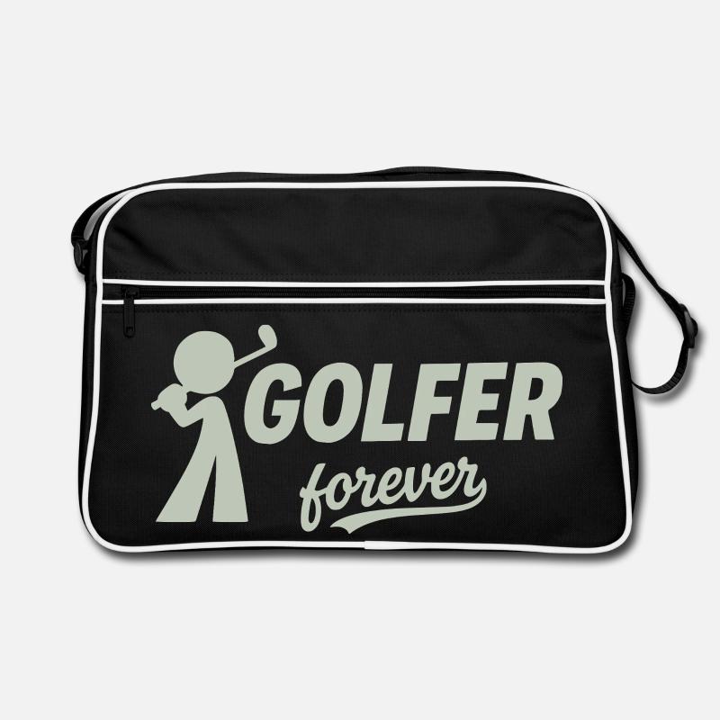 Silhouette du golfeur éternel Sac Retro