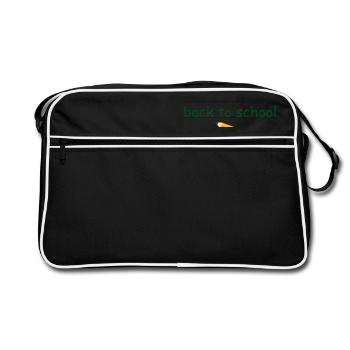 School - Retro Bag - black/white - Front