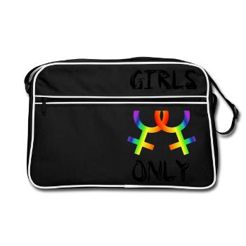 Lgbt Girls Only, Lesbian - Sac Retro - noir/blanc - Devant