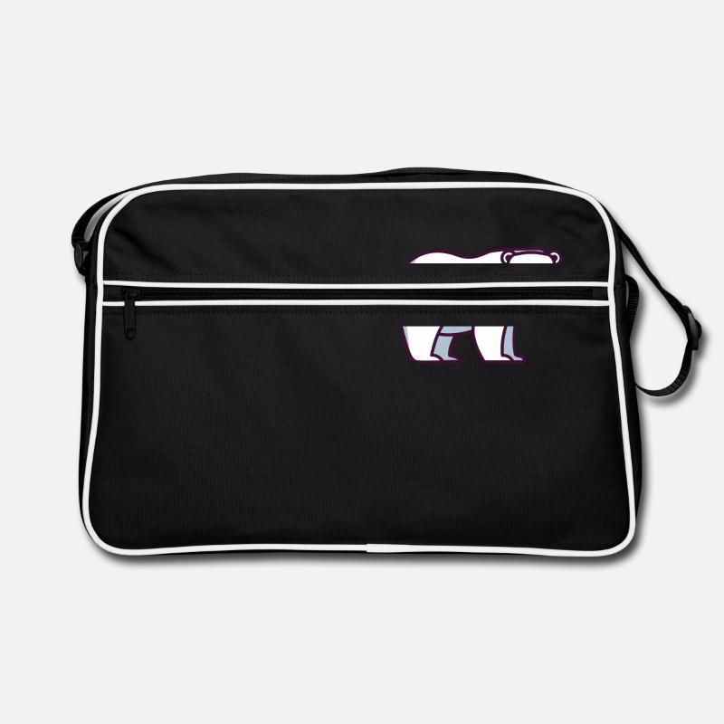 Eisbär - Retro Tasche - Schwarz/Weiß