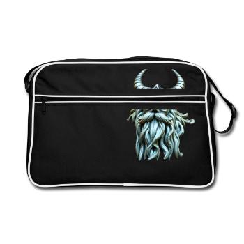 Ragnar - Retro Tasche - Schwarz/Weiß - Vorne