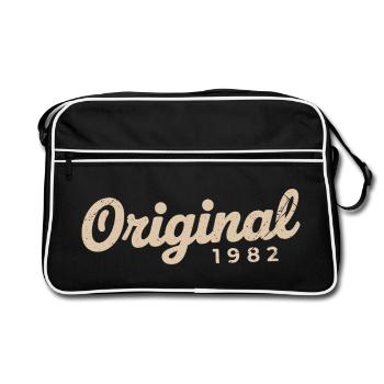 Cadeau d’anniversaire 1982 | Nées en 1982 - Sac Retro - noir/blanc - Devant