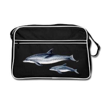 Repéré Dolphin - Dauphin tacheté - Dauphin tacheté - Sac Retro - noir/blanc - Devant