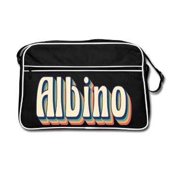 T-shirt Albinos rétro vintage t-shirt idée cadeau - Sac Retro - noir/blanc - Devant