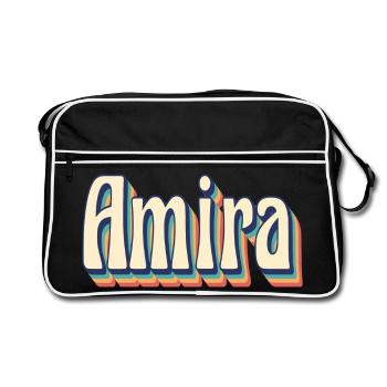 Amira t-shirt rétro t-shirt vintage - Sac Retro - noir/blanc - Devant