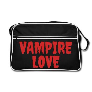 Vampire Love Halloween Artwork - Sac Retro - noir/blanc - Devant