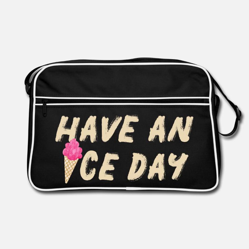 Crème glacée belle journée crème glacée glacier glacier salutation citations cool Sac Retro