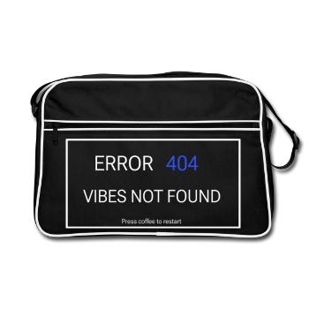 Vibes not found - Retro Bag - black/white - Front