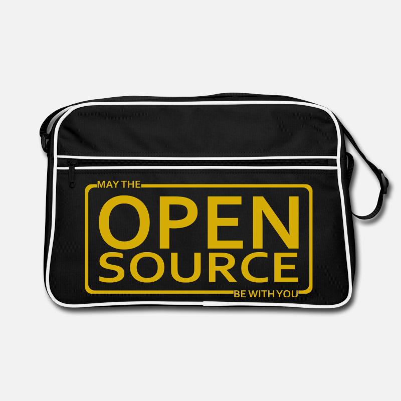 Que l’Open Source soit avec vous - Sac Retro - noir/blanc