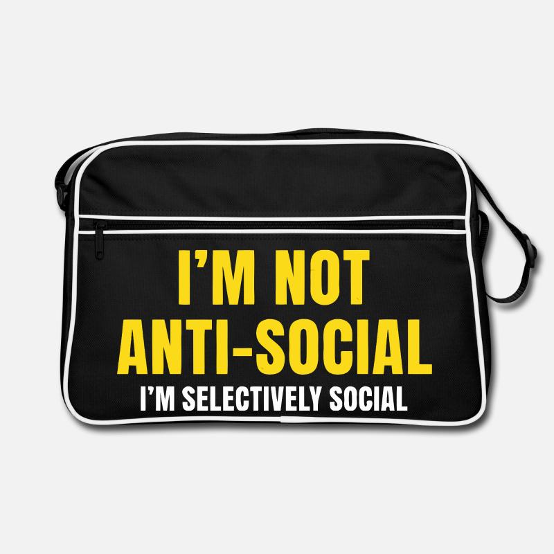 Selectively Social Statement Retro Tasche