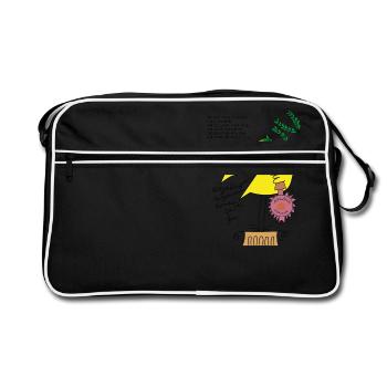 Intelligence Shadok - Sac Retro - noir/blanc - Devant