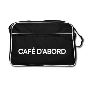 CAFÉ D’ABORD – Humour bureau lundi matin - Sac Retro - noir/blanc - Devant