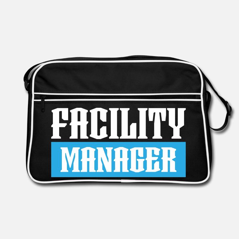 facility manager tshirt schwarz Retro Tasche