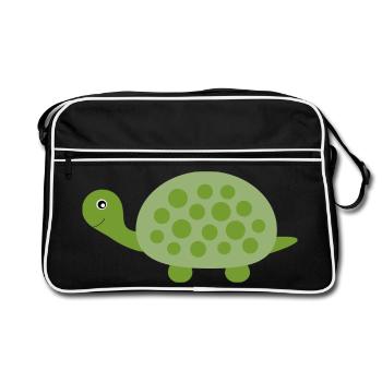 Turtle Turtles - Retro Bag - black/white - Front