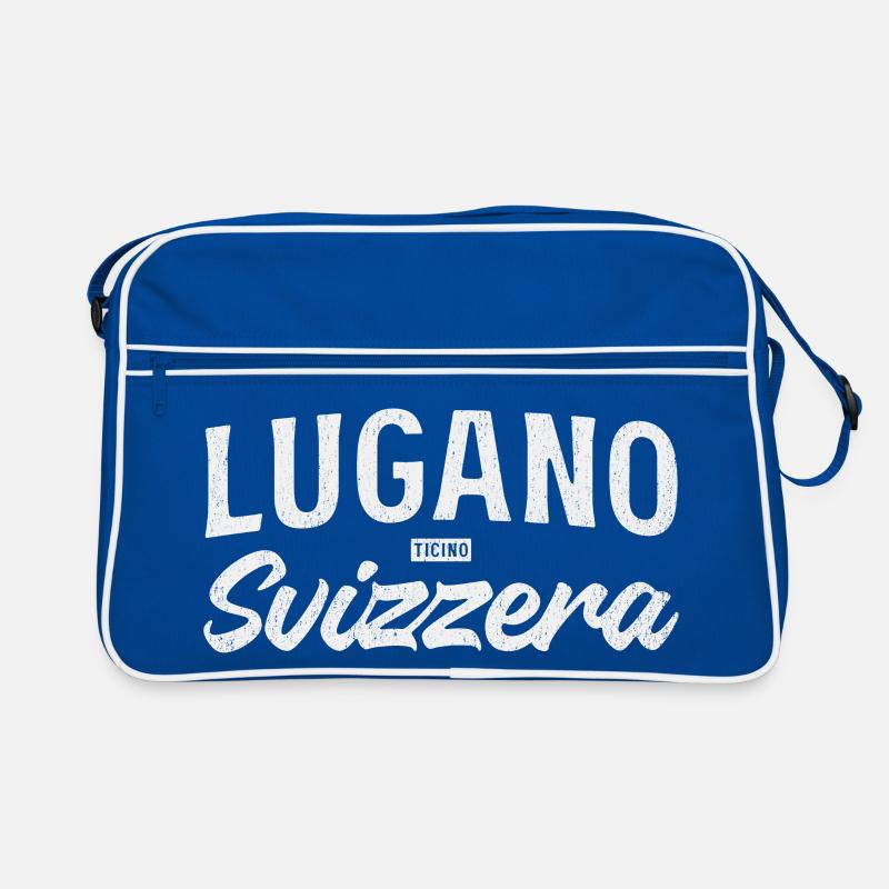 Lugano Suisse Vintage Script Sac Retro