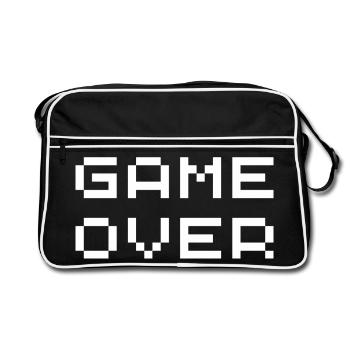 Retro-Gamer-Videospiele - Retro Tasche - Schwarz/Weiß - Vorne